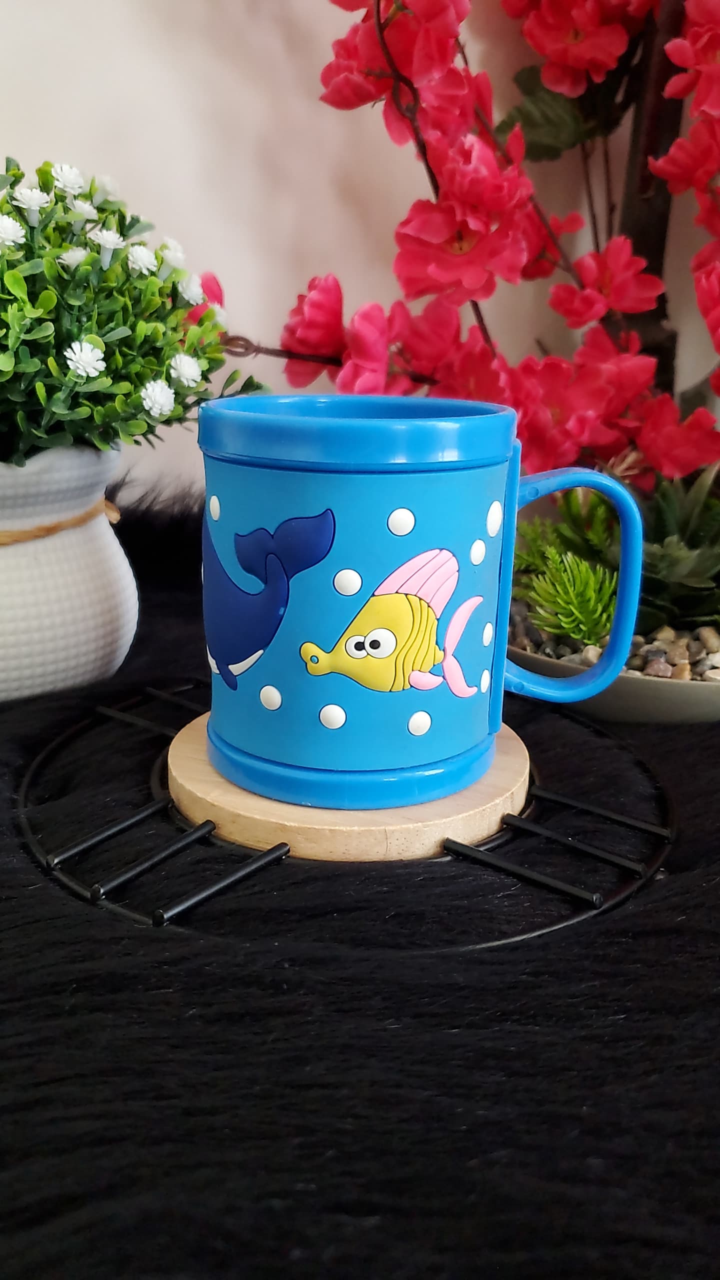 اكواب ماء بلاستيك مدور اطفال برسومات HMK-074