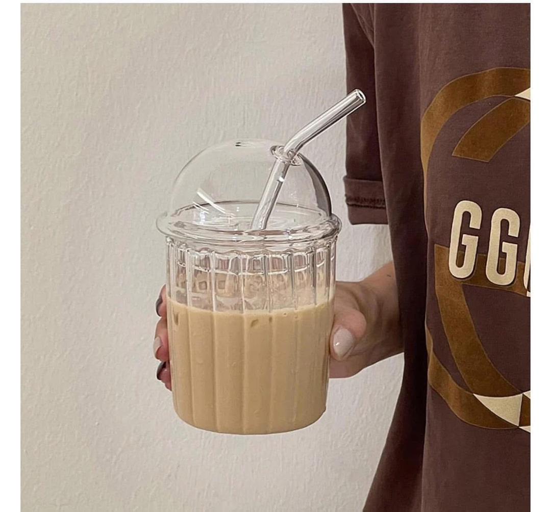 كوب عصير اكراليك مع الغطاء شكل قبة HMG-028