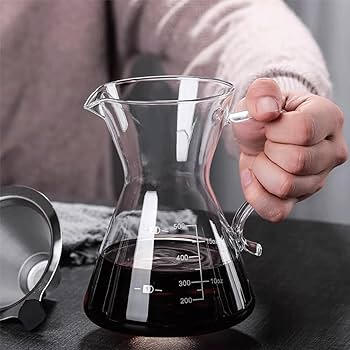 ابريق قهوة زجاج 400 مل V6 YAB-1201