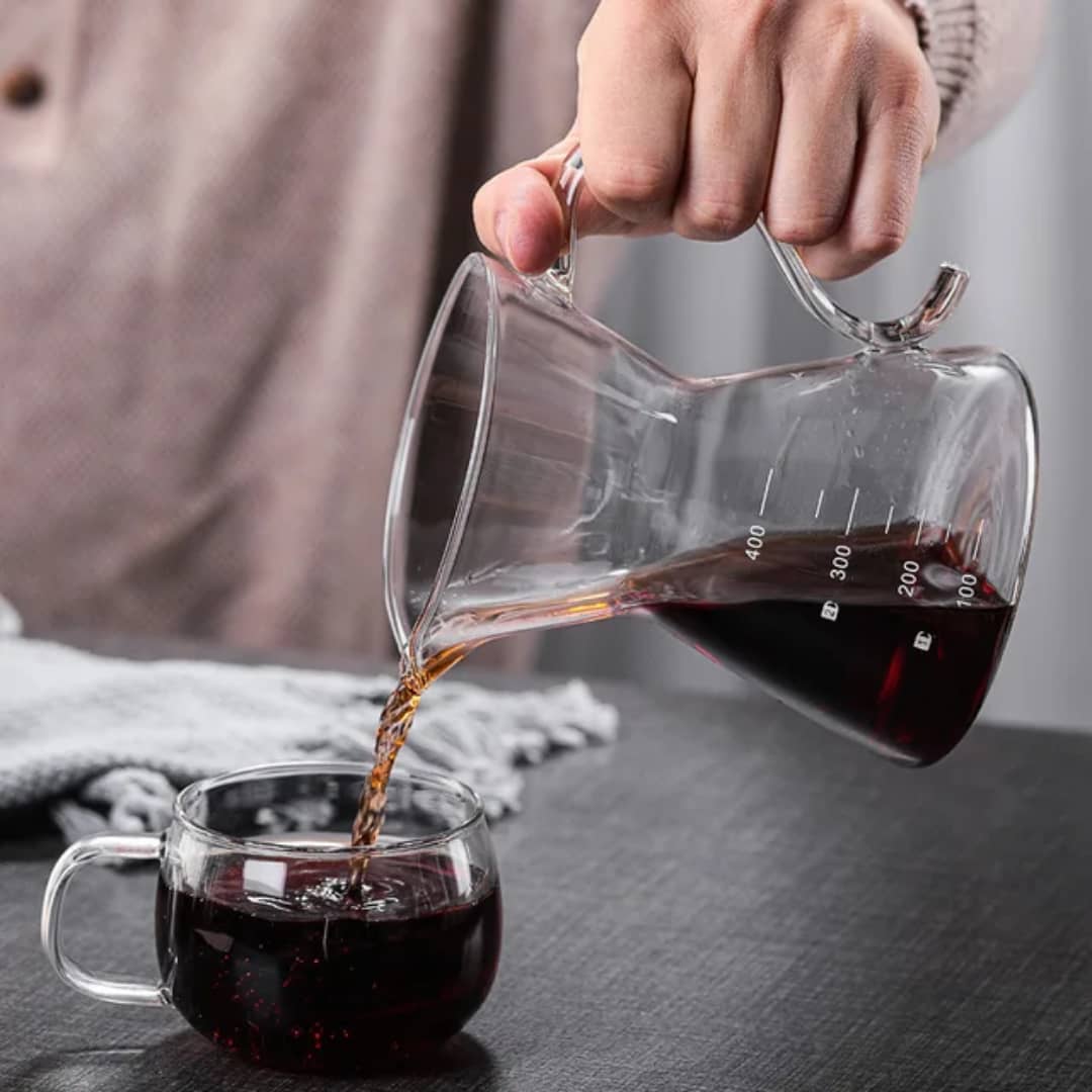 ابريق قهوة زجاج 400 مل V6 YAB-1201
