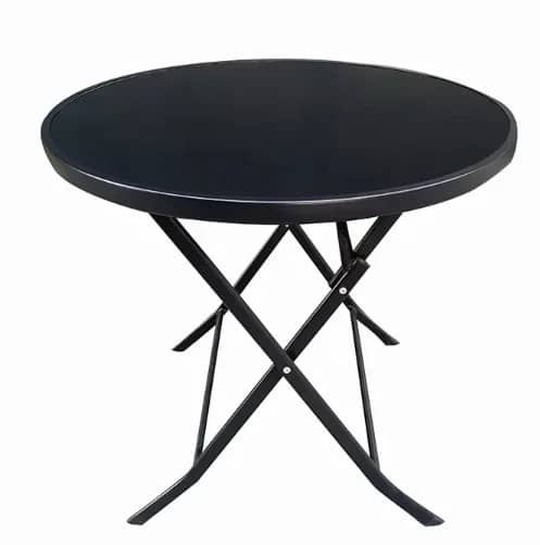 طاولة اكل زجاج مدور عطفة 70سم AZ-3407