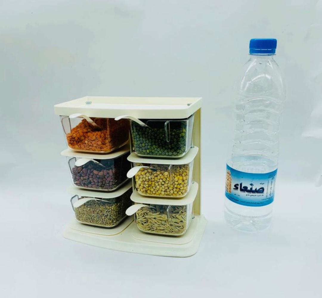علب بهارات متحركة في ستاند بلاستيك  AZ-624