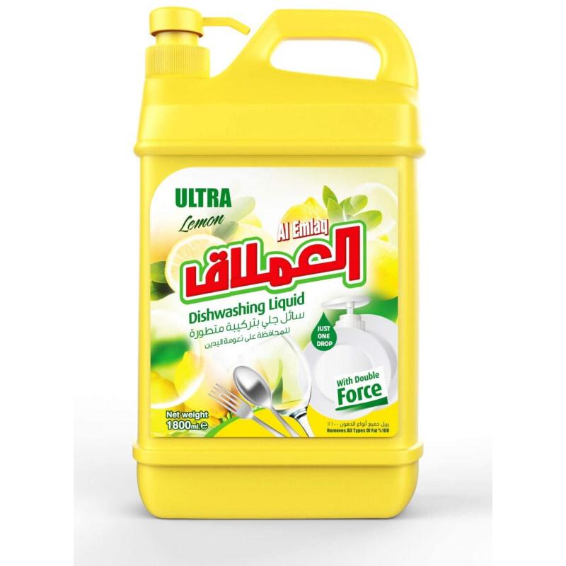 سائل جلي صحون ليمون 1800ملي- العملاق