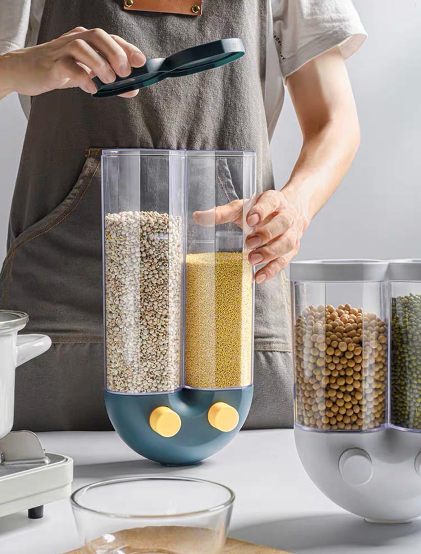 ستاند موزع كورن حبوب ومكسرات خانتين لاصق  AZ-606