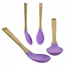 ملعقة غرف سليكون يد خشب SK-3756