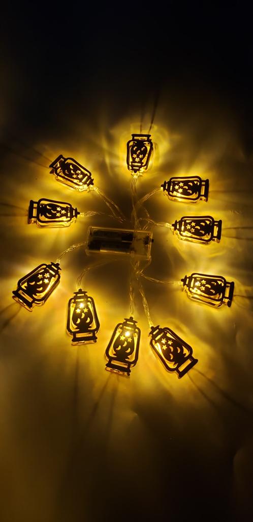 فوانيس رمضان ذهبي صغير 10 قطع  ANG-1328