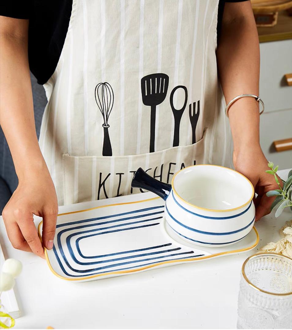 مطيبة سيراميك عميق 11 سم بيد +صحن 30 سم