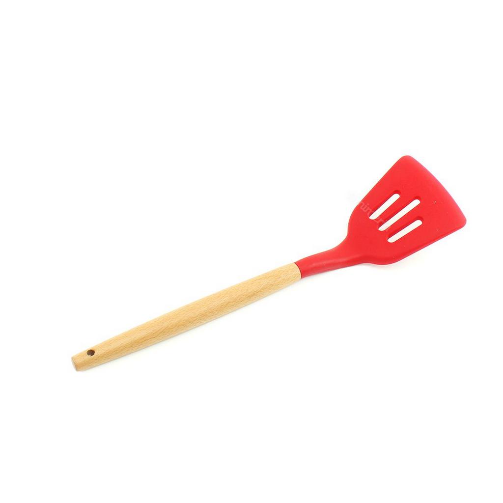 ملعقة خبز سليكون يد خشب كبير