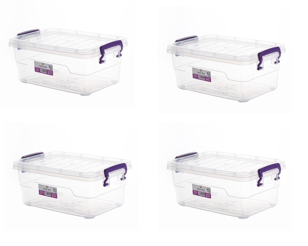 علبة حافظة شفاف 2 لتر هوبي بوكس  cod:451