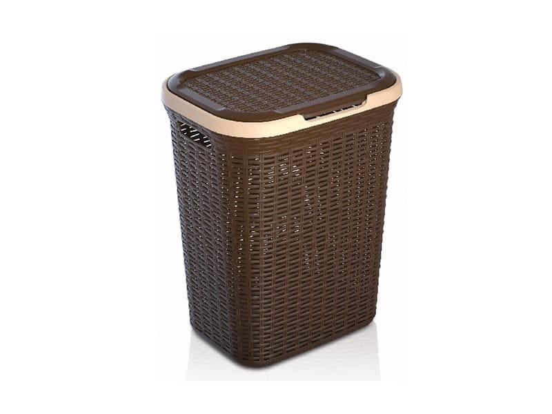 سلة ملابس بلاستيك بغطاء 50 لتر M078