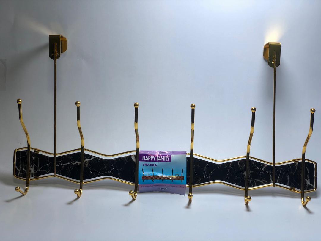 تعليقة ملابس حديد خلف ابواب ذهبي 6 هوك AFI-890