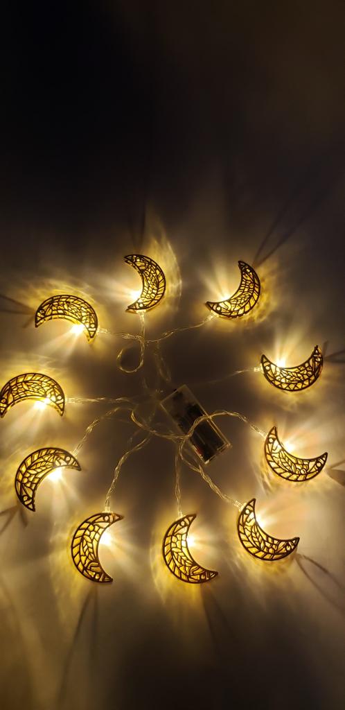 اضاءة هلال رمضان ذهبي صغير 10  ANG-2421