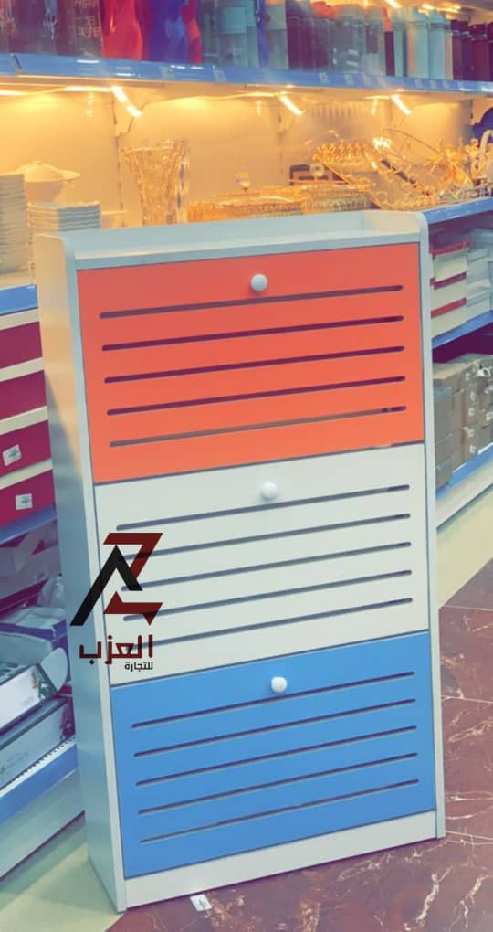 جزامة خشب 3 فتحات مخرم - رفين في كل فتحة