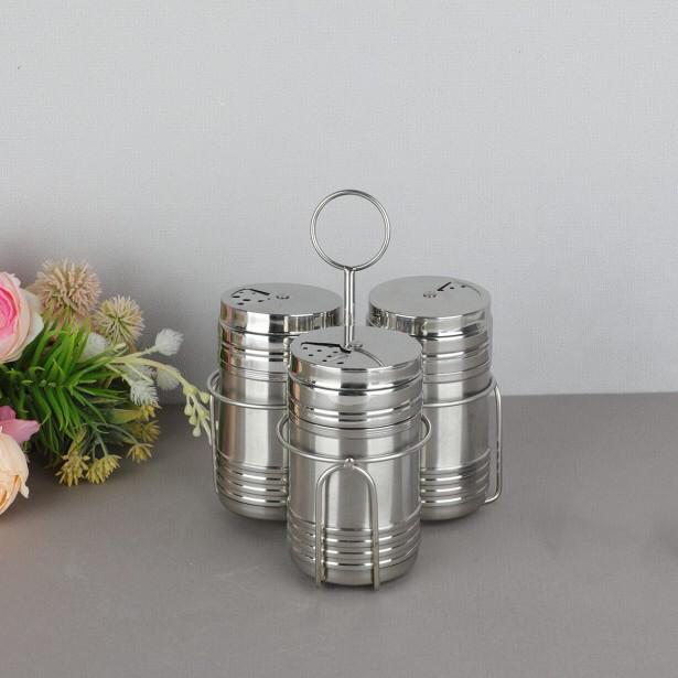 ملاحات ستيل كبير مع قاعدة طقم 4 قطع