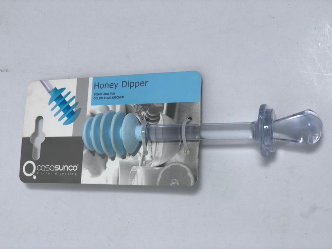 ملعقة عسل سيلكون يد بلاستيك شفافSK-3579