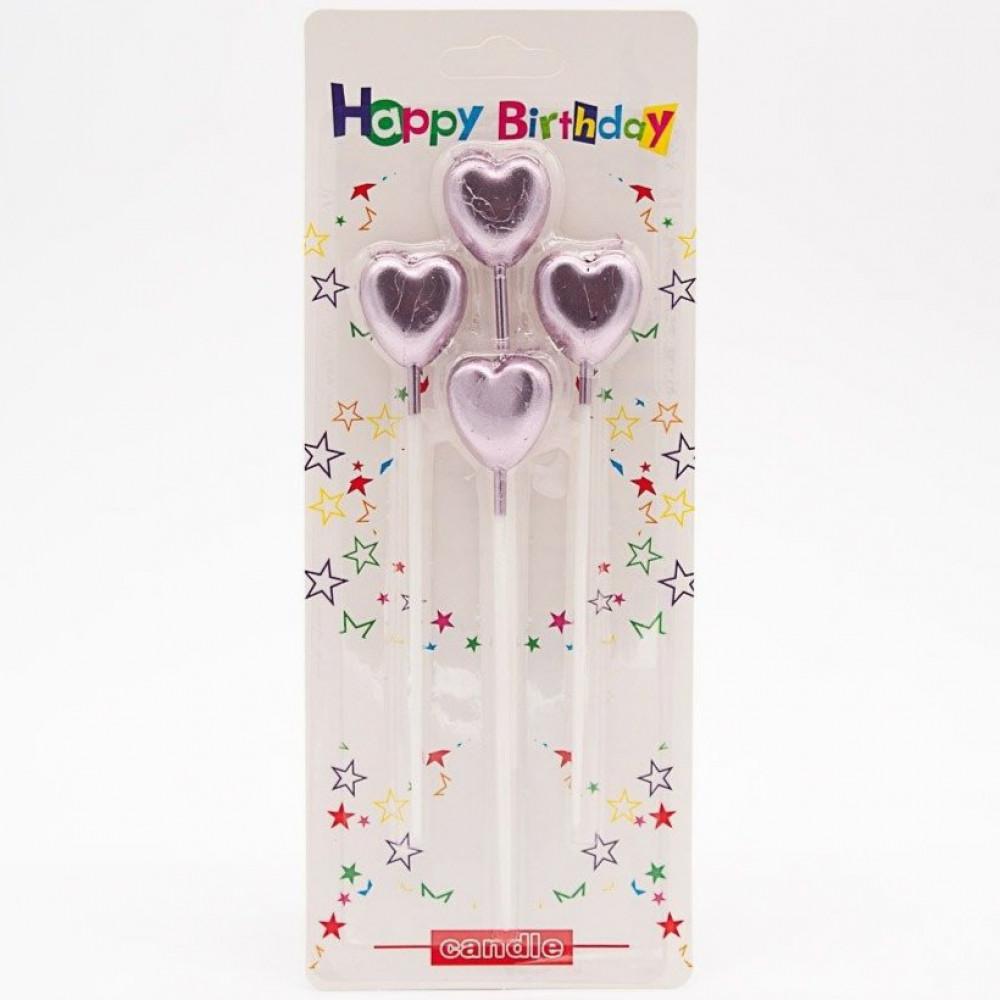 شمع عيد ميلاد قلوب 4 قطع 2019-01