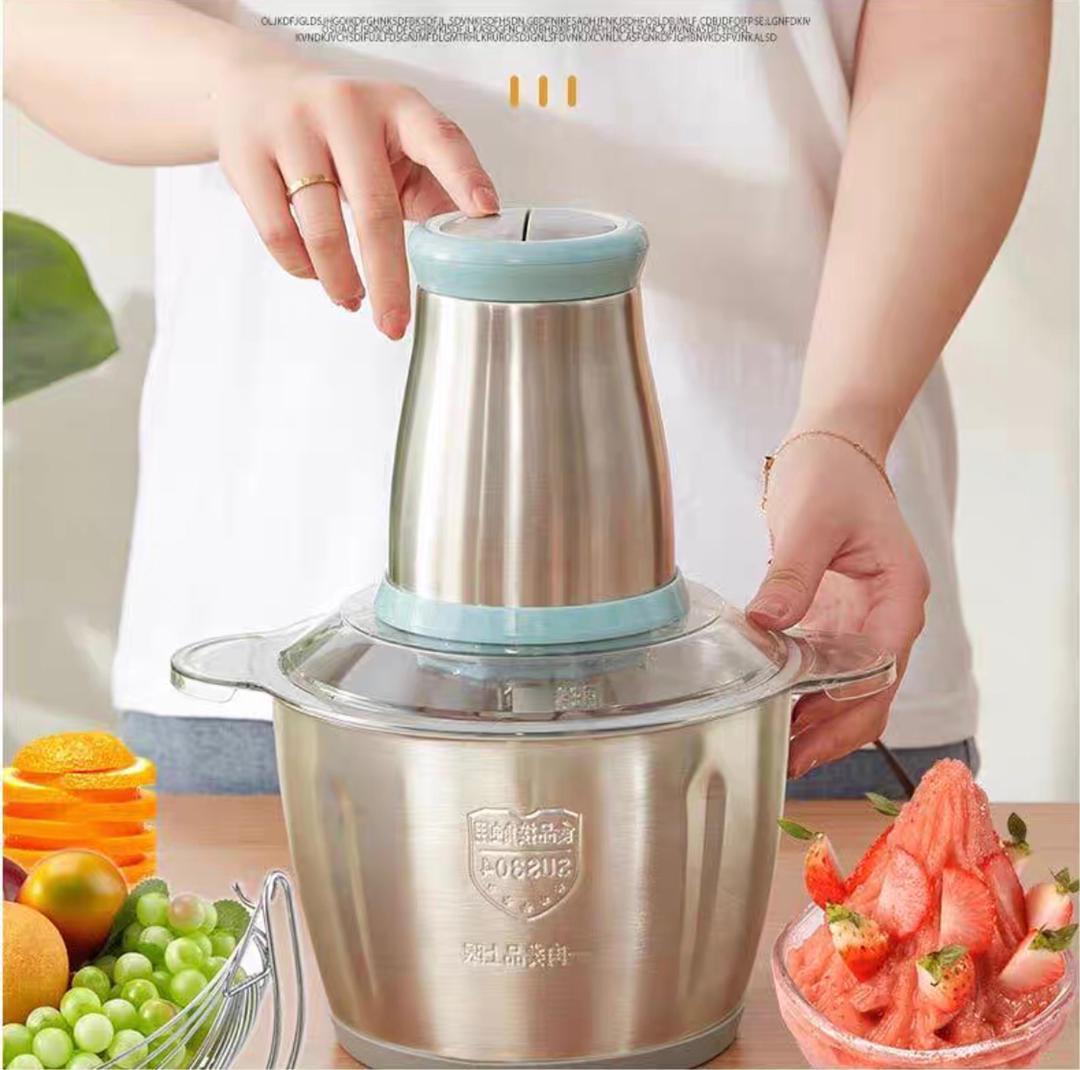 فرامة كهربائية سرعتين وعاء ستيل AZ-429