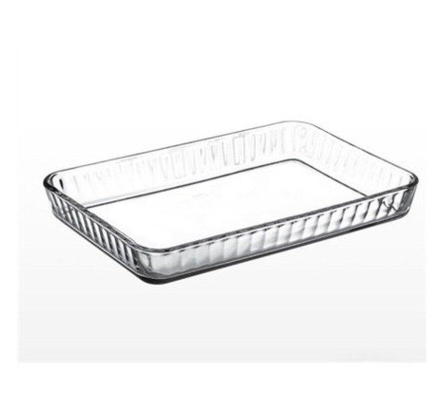 صحن زجاج حراري مستطيل كبير