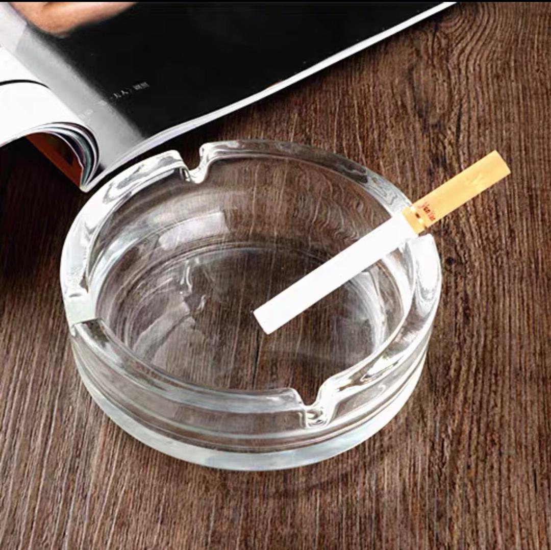 طفاية سجاير زجاج صافي مدور  YG8019